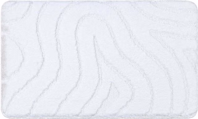 RugsX White Rectangular Bath Mat, W: 60 cm, D: 100 cm