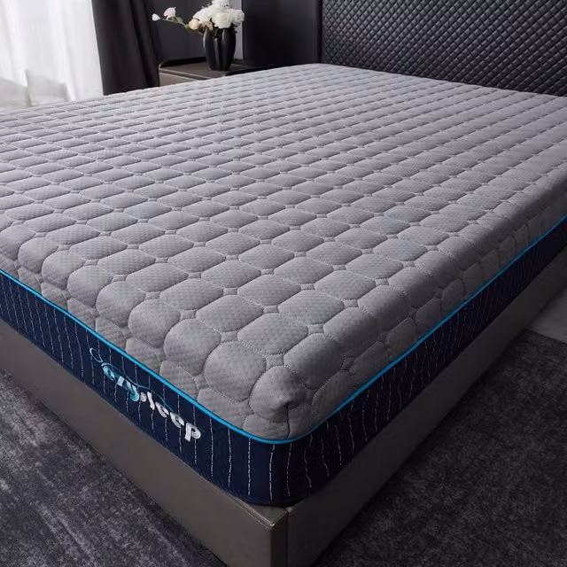 Ezysleep Halo Memory Foam Mattress, Grey, W/D/H: 200 x 200 x 24 cm
