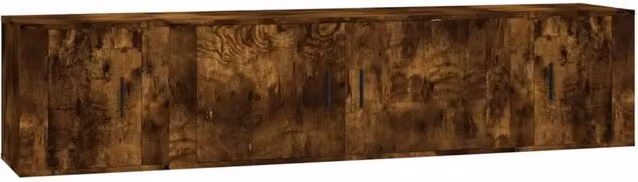 Berkfield Home 3 Piece Smoked Oak TV Cabinet Set in Brown