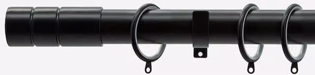 New Edge Blinds Metal Curtain Rod End Cap, Black, Length: 50 cm