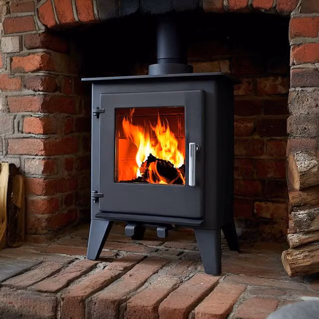 Royal Fire Milano 5kW Steel Multifuel Wood Burning Stove in Grey