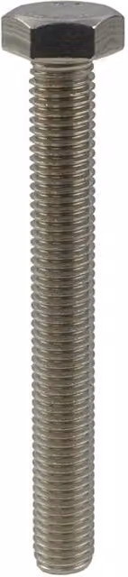 Unifix A2-70 Stainless Steel Hexagon Setscrews, Silver, M20 x 75 mm