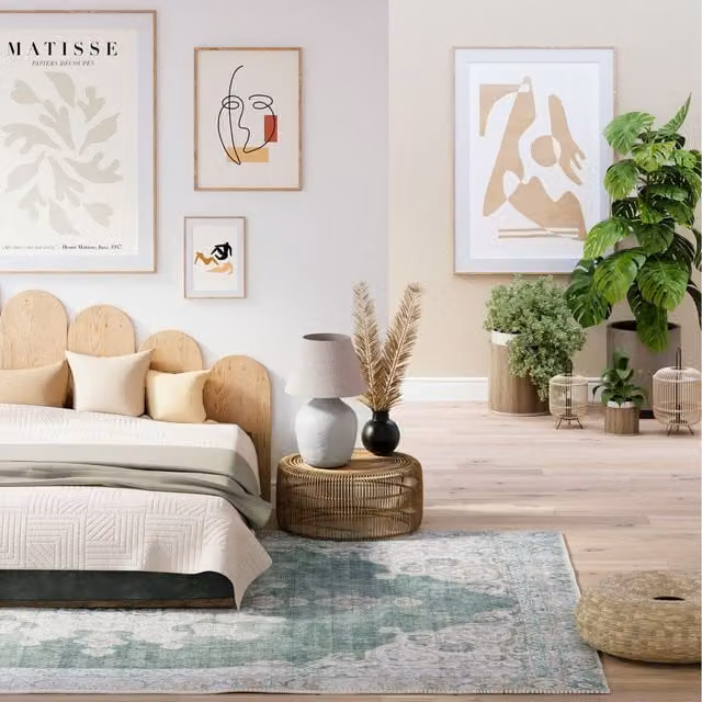 The Rug House Green Vintage Washable Cotton Rectangular Rug W: 290 cm, D: 200 cm