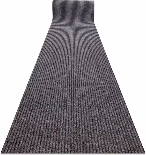 RugsX Non-Slip Brown Polypropylene Runner, W: 100 cm, L: 380 cm