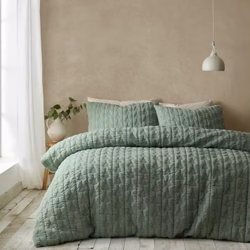 Pineapple Elephant Pinsonic Christmas Tree Single Duvet Cover Set with Pillowcase in Green, W/D/H: 135 x 200 cm and 50 x 75 cm