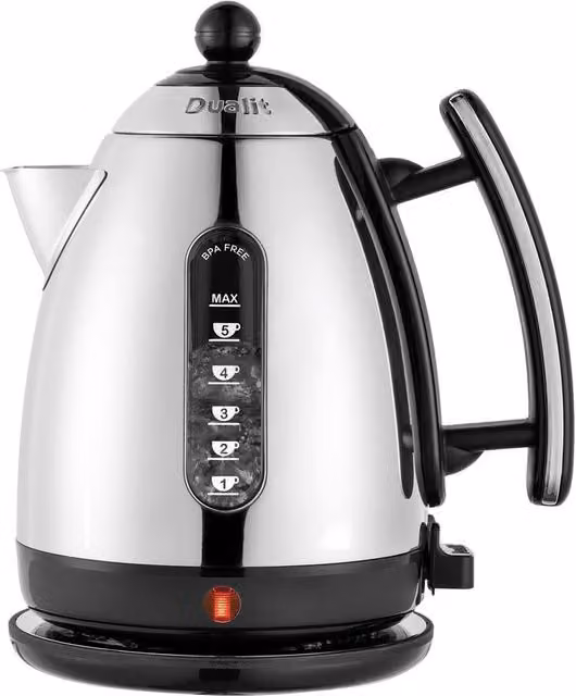 Dualit Lite Jug Kettle in Black and Silver, 1.5 l