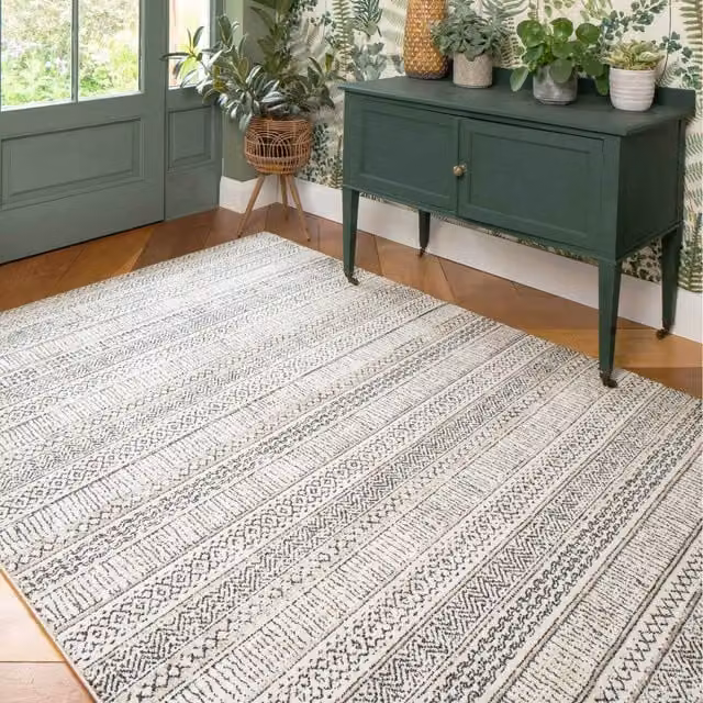 The Rug House Tribal Moroccan Berber Area Rug, Grey, W: 230 cm, D: 160 cm