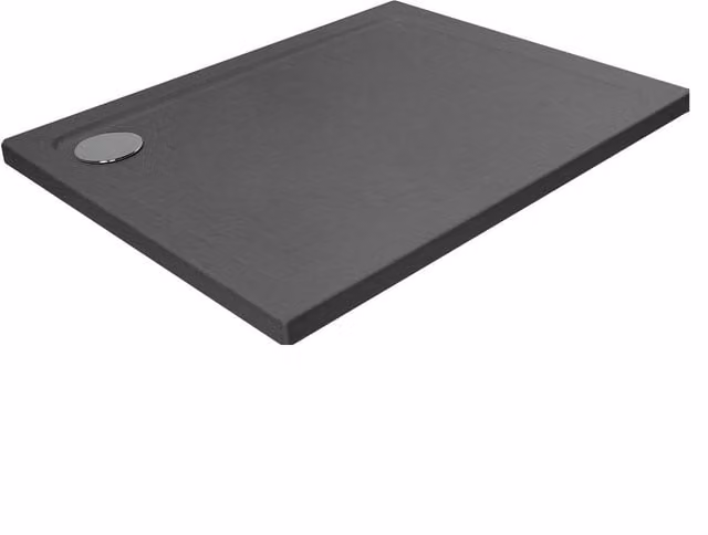 Balterley Contemporary Rectangular Anti-Slip Shower Tray in Grey, W: 130 cm, D: 80 cm