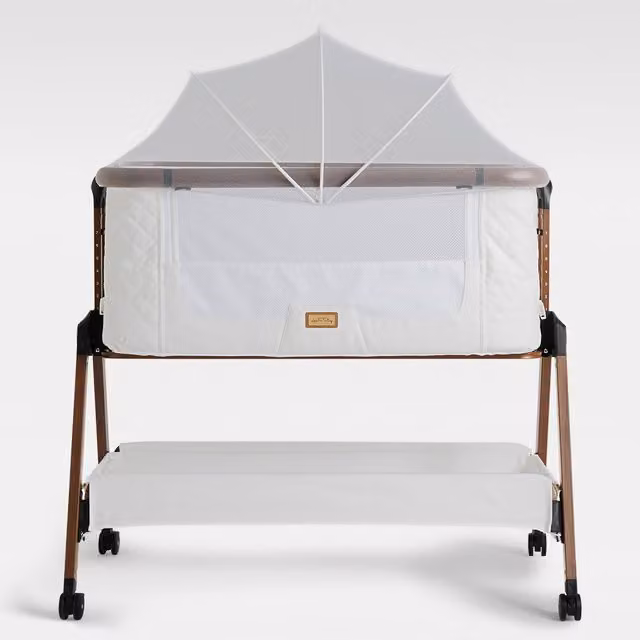 SnooBee Next To Me Bedside Crib Baby Co-Sleeper in White