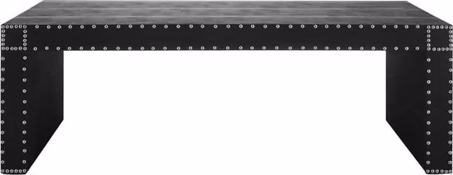 Orsina Modern Rectangular Coffee Table in Black and Silver, W/D/H: 122 x 70 x 40 cm