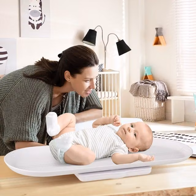 Costway Smart Digital Baby Scale with Tare and Hold Function, White