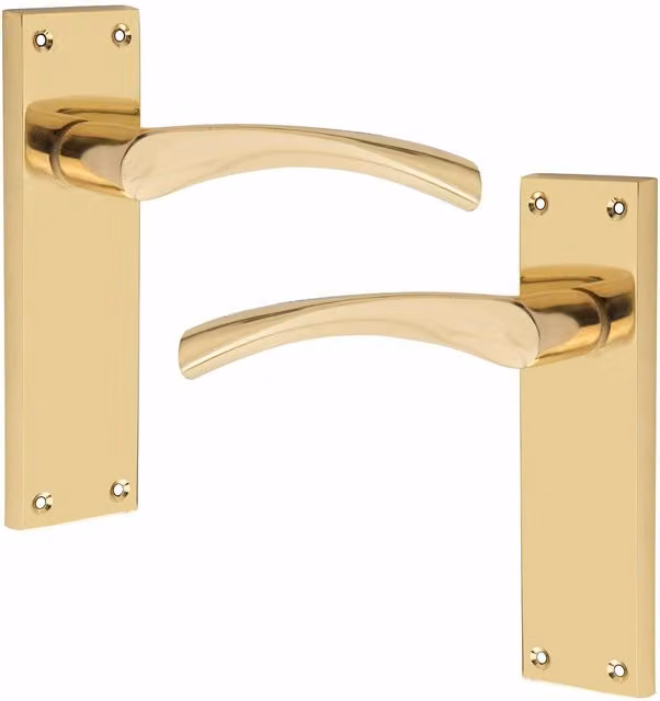 Golden Grace 6 Set Victorian Astrid Internal Door Handles with 150mm Backplate in Polished Brass