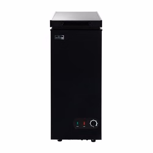 Willow WCF60B Freestanding 51L Slimline Compact Chest Freezer in Black