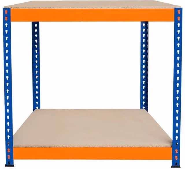 Monstershop S-Rax 2 Tier Workbench in Orange, W/D/H: 90 x 60 x 90 cm