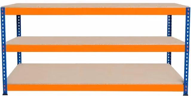 Monstershop S-Rax 3 Tier Workbench in Orange, W/D/H: 180 x 60 x 90 cm