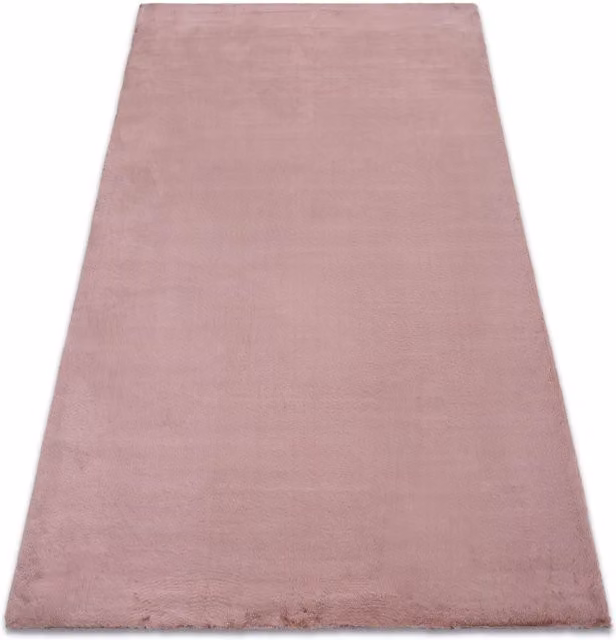 RugsX Pink Bunny Faux Fur Rug, W: 120 cm, L: 170 cm