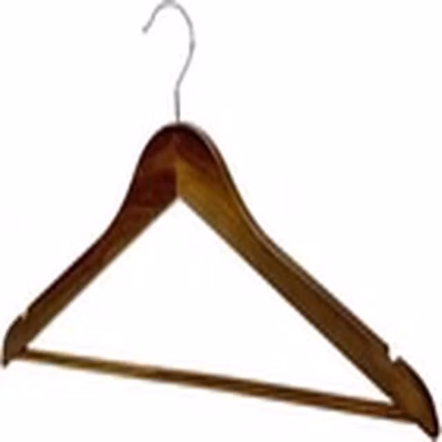 EONLION Natural Wood Suit Hangers with Swivel Hook and Trouser Bar, Brown